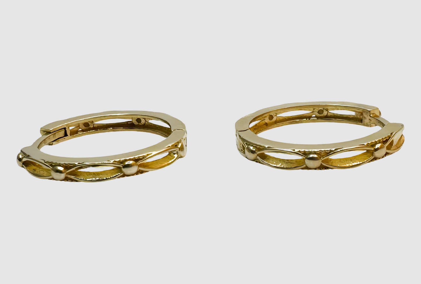 Athena's Aura 22k Gold Hoop Earrings