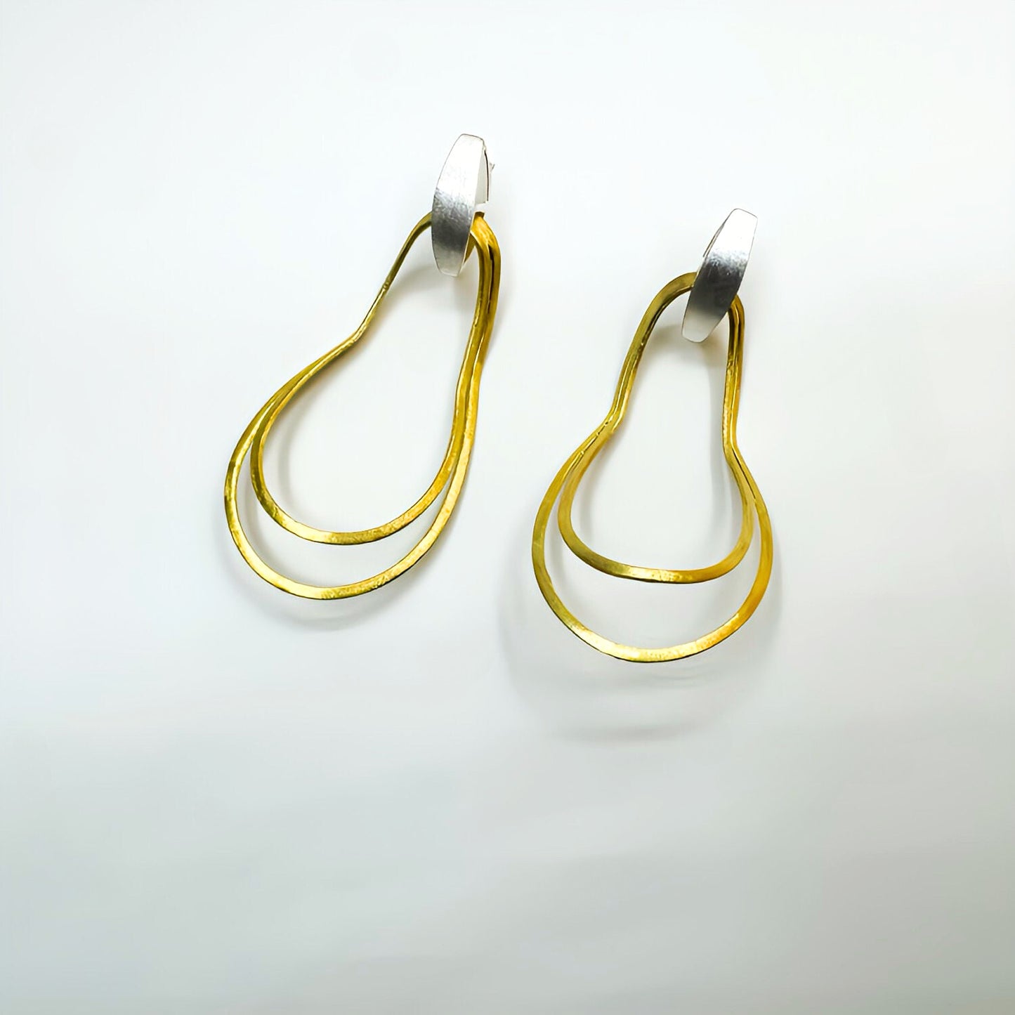 Custom Design 22 Gold Big Dangle Earrings with 925 silver touch