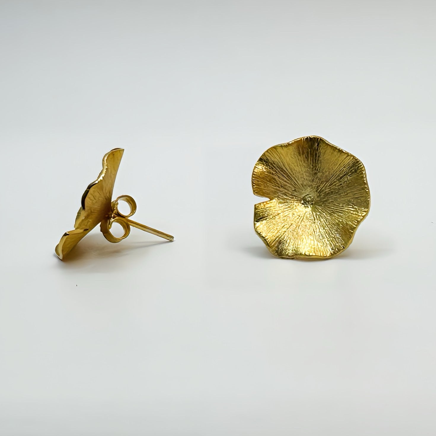 Golden Blossom 22k Gold Handcrafted Stud Earrings