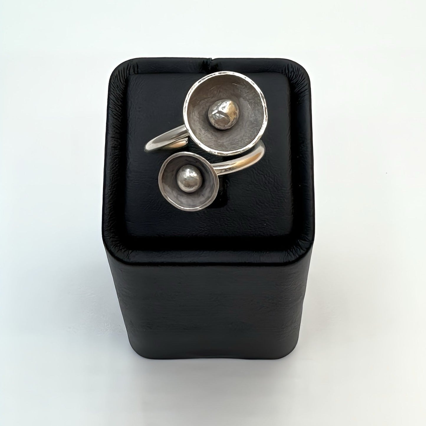 Blossom Amor Oxidized Sterling Silver 925 Adjustable Ring