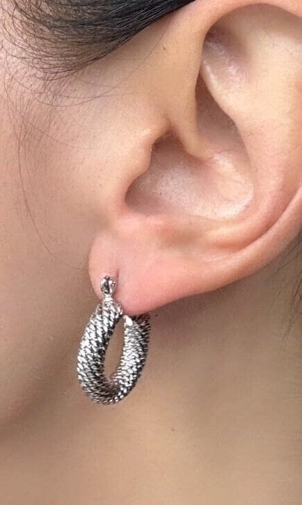 Dotted Hoop Earrings