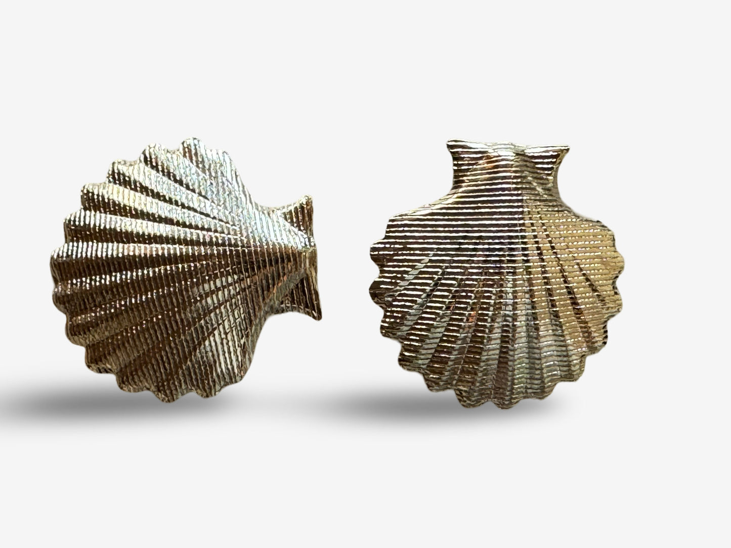 Gold Plated Oyster Shell Earrings, Coastal Jewelry