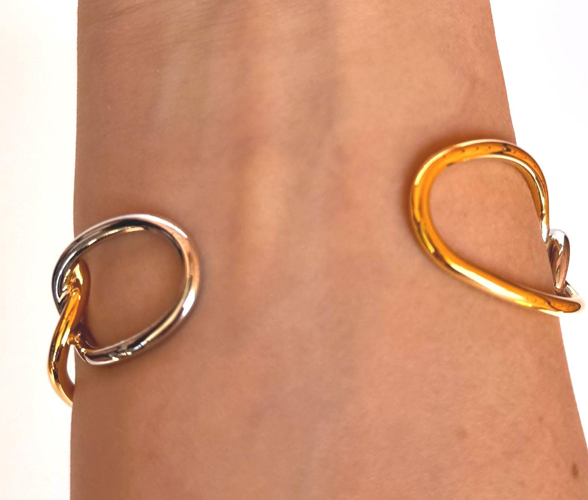 Mixed-Metal Link Cuff Bracelet