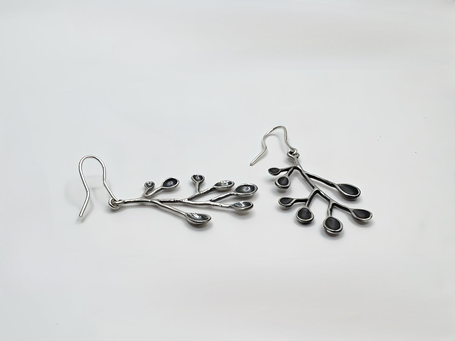 Handcrafted Sterling Silver Branch Earrings | Nature-Inspired Lightweight Drop Earrings