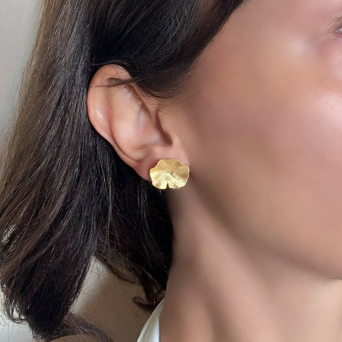 Golden Blossom 22k Gold Handcrafted Stud Earrings