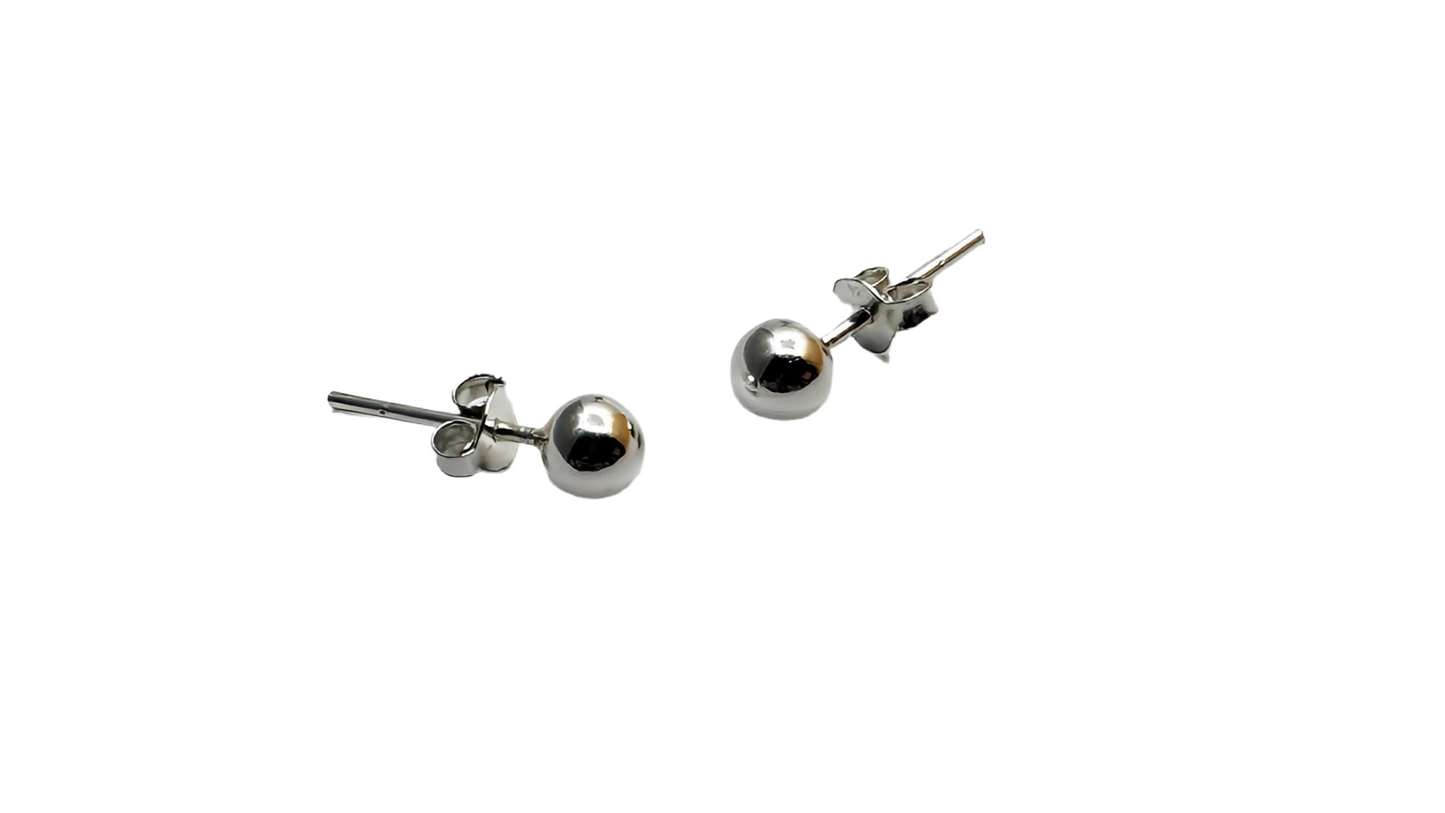 Sterling Silver Ball Stud Earrings