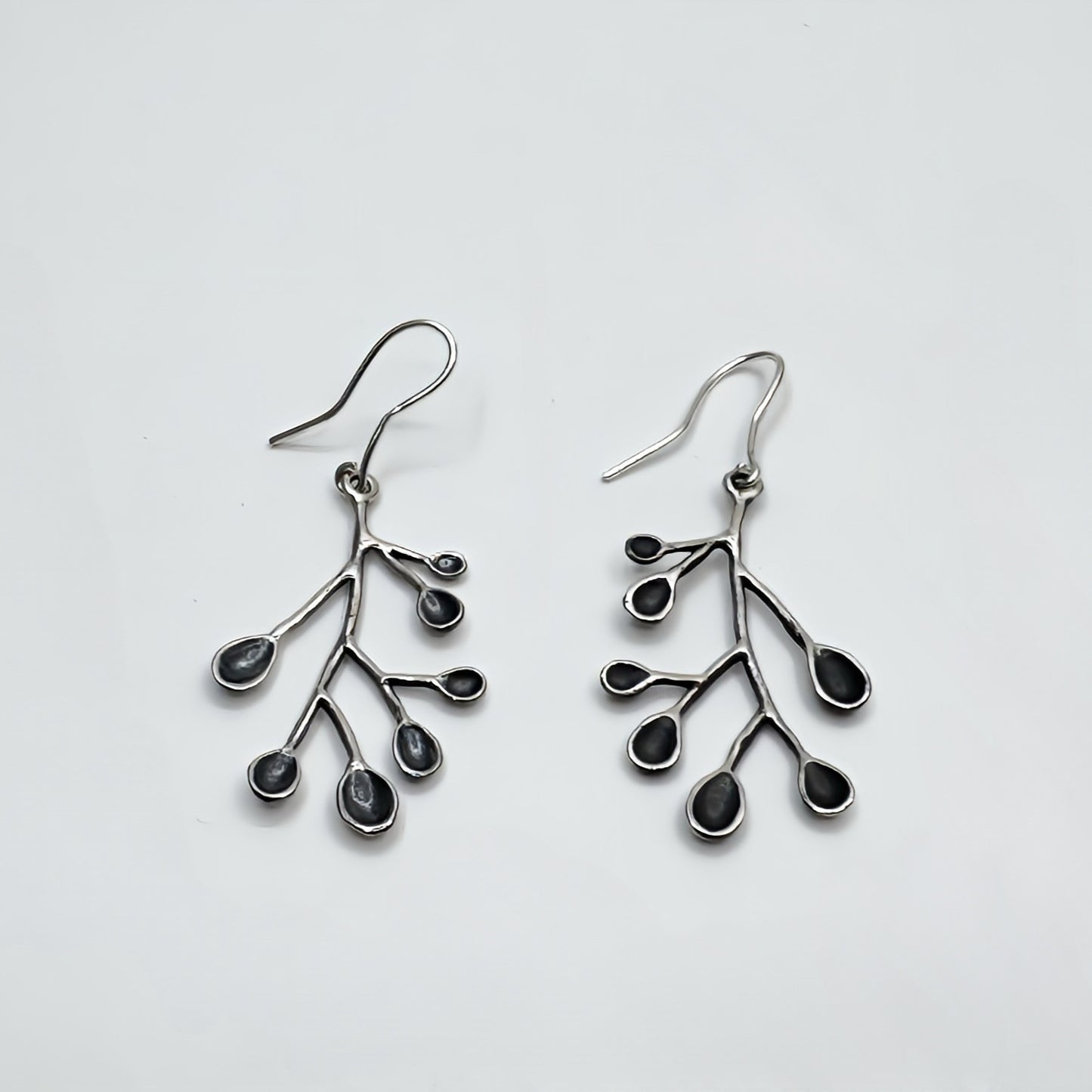 Handcrafted Sterling Silver Branch Earrings | Nature-Inspired Lightweight Drop Earrings