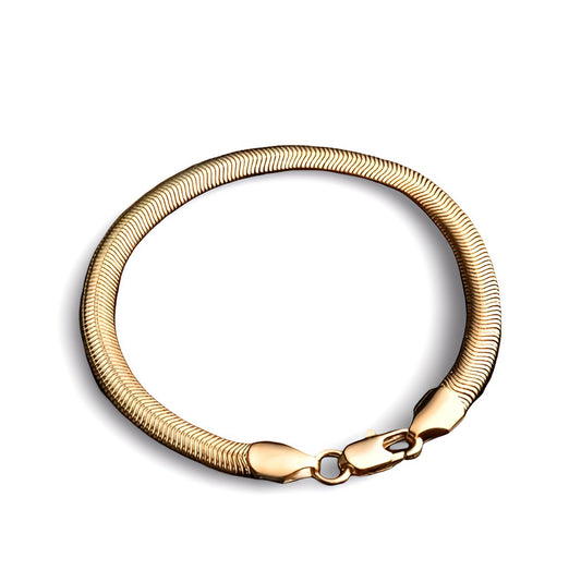 22K Gold Plated Snake Chain Bracelet