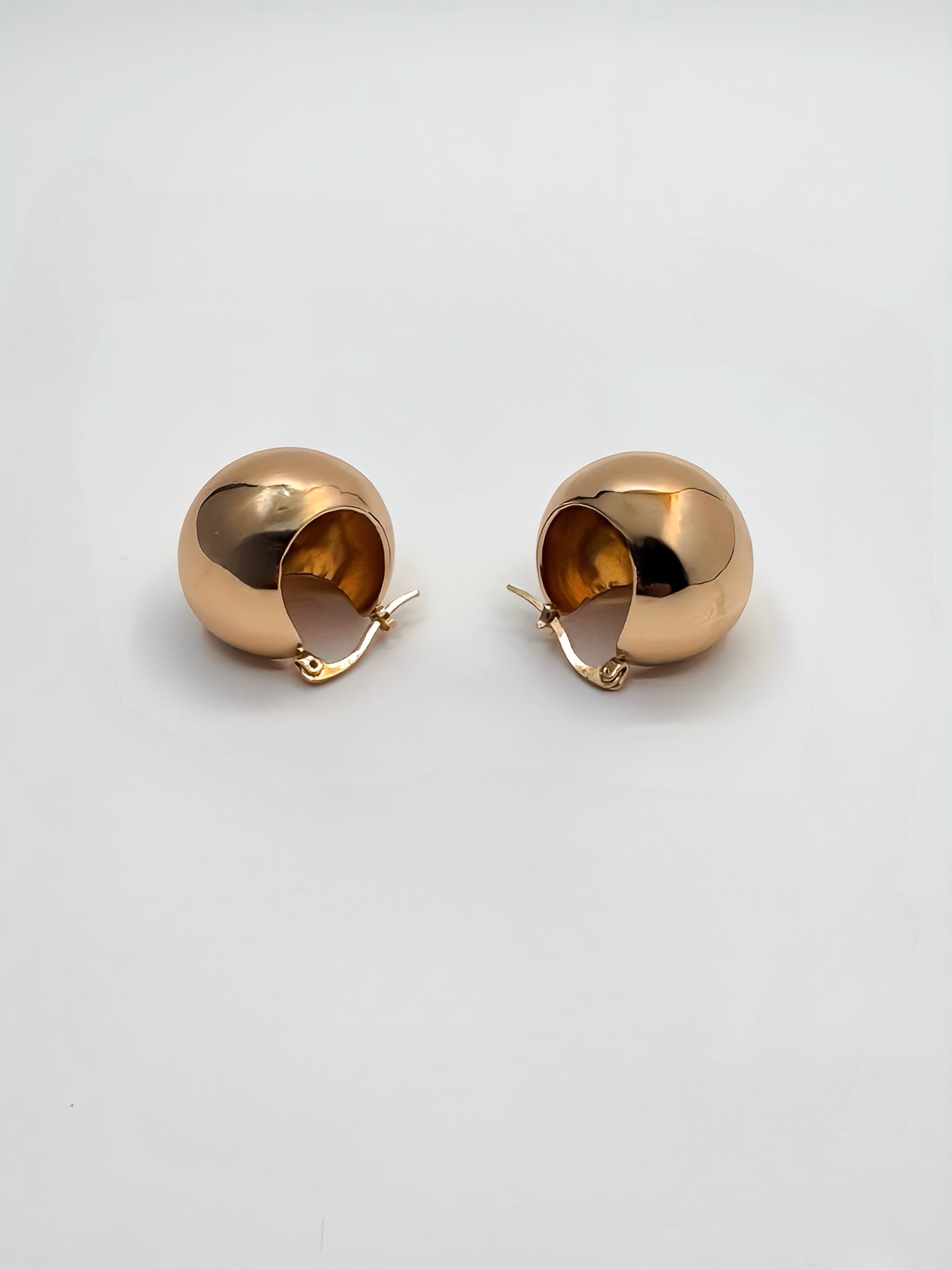 Gold Plated Ball Stud Earrings. Stainless Steel Lightweight Jewelry. Classic Sphere Studs. Gold Silver Luxe Minimalist Ball Earrings.