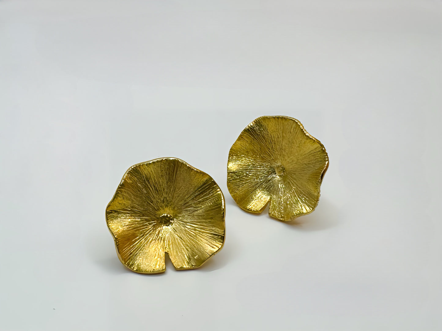 Golden Blossom 22k Gold Handcrafted Stud Earrings