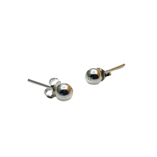 Sterling Silver Ball Stud Earrings