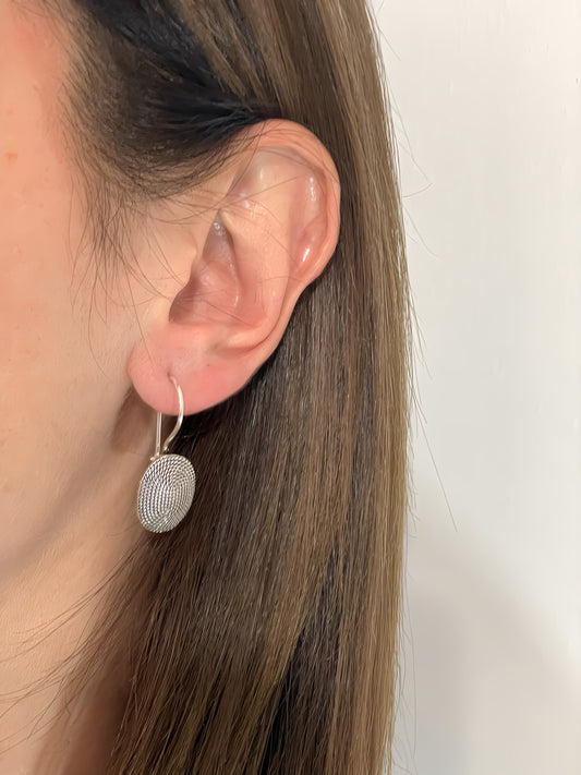 Handcrafted Braided 925 Sterling Silver Dangle Earrings
