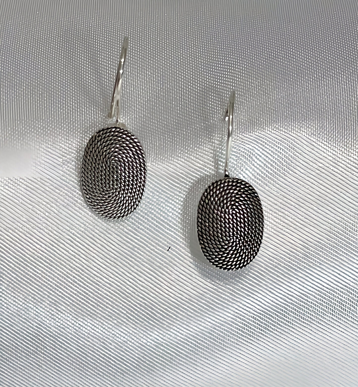 Handcrafted Braided 925 Sterling Silver Dangle Earrings