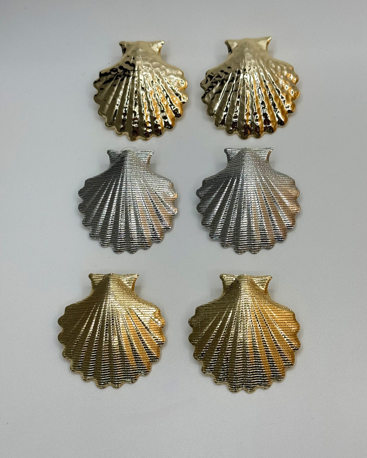 Gold Plated Oyster Shell Earrings, Coastal Jewelry