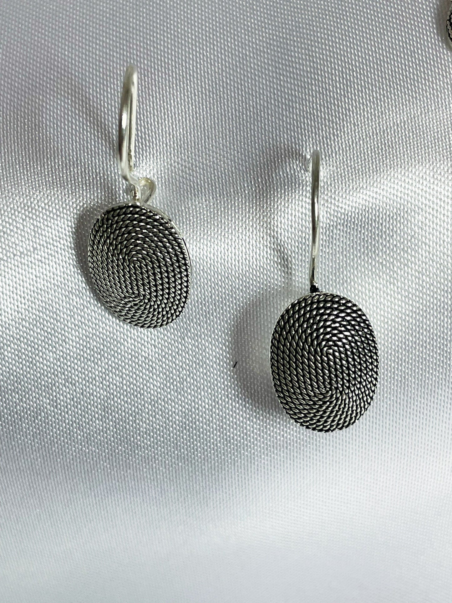 Handcrafted Braided 925 Sterling Silver Dangle Earrings