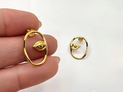 22k Gold Vermeil Eye of Ra Earrings