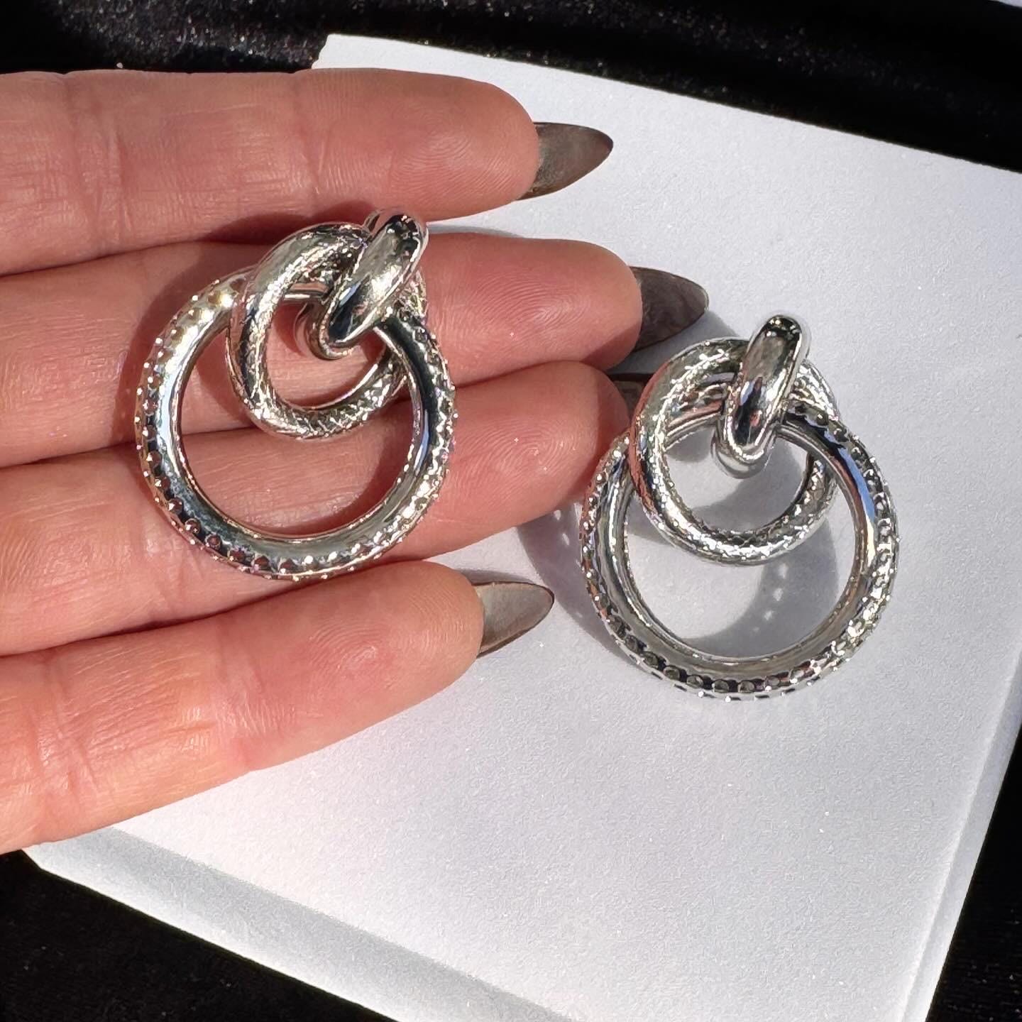 Gold & Silver Plated Double Hoop Earrings: Lightweight Stainless Steel