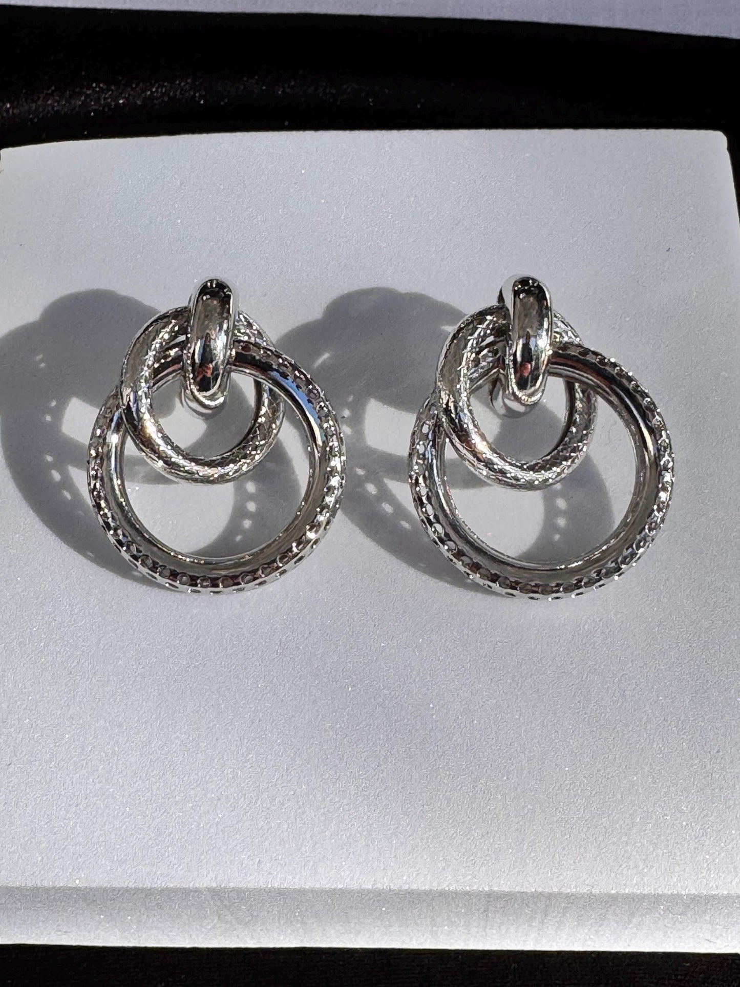 Gold & Silver Plated Double Hoop Earrings: Lightweight Stainless Steel