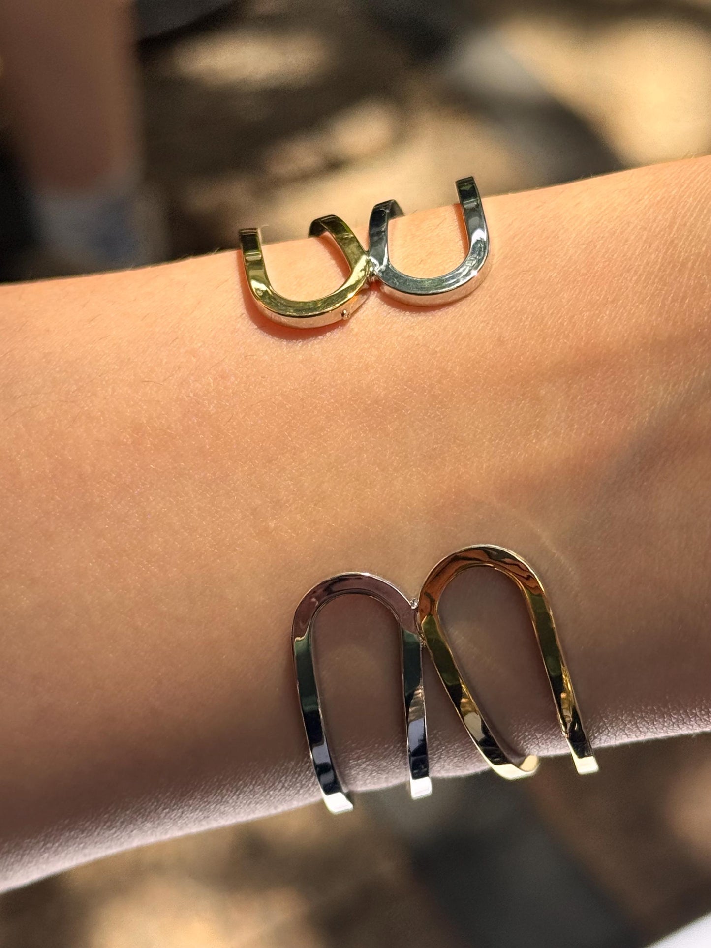 Mixed Metal Open Cuff Bracelet | Gold + Silver Stainless Steel
Waterproof stainless steel • Adjustable fit • Mixed metal finish