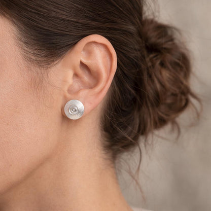 Sterling Silver Spiral Stud Earrings