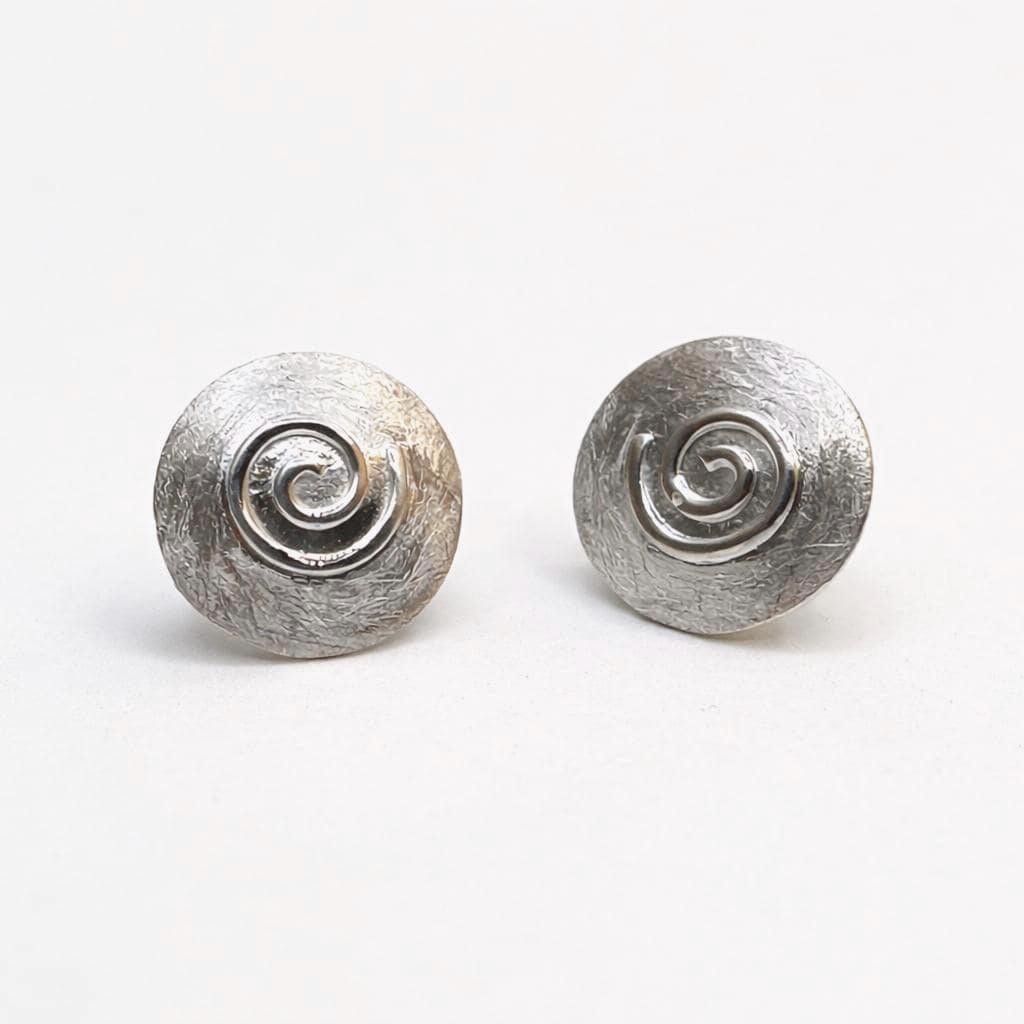 Sterling Silver Spiral Stud Earrings