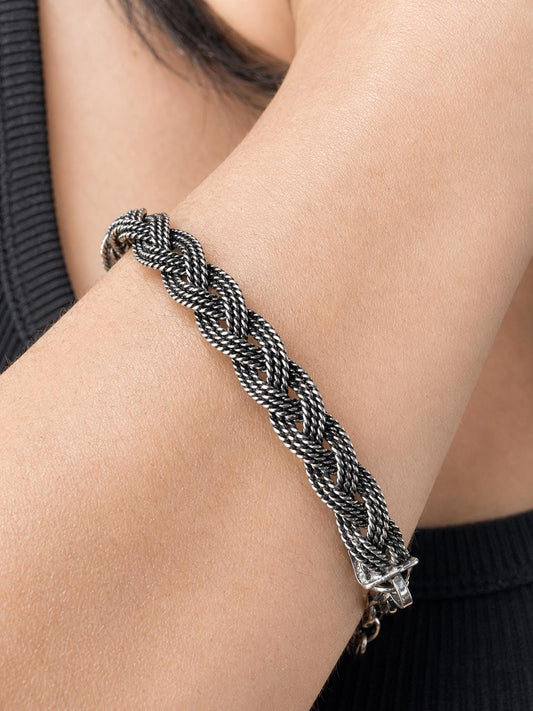 925 Sterling Silver Kazaz Braided Bracelet