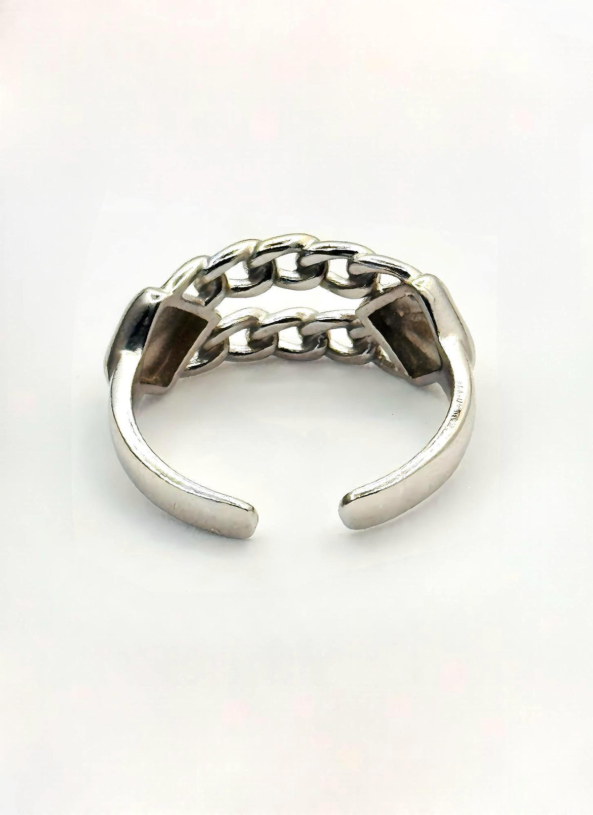 Sterling Silver Adjustable Chain Link Ring