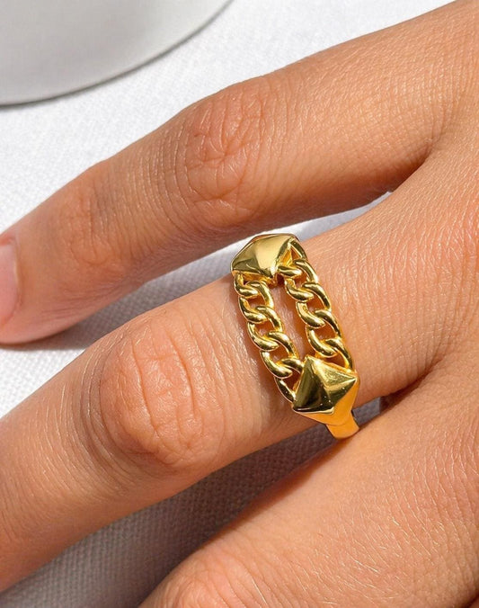 22k Gold Vermeil Chain Ring