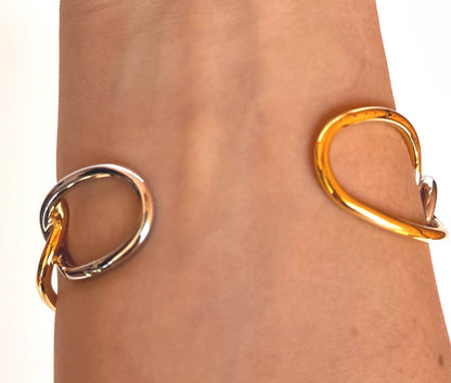 Mixed-Metal Link Cuff Bracelet