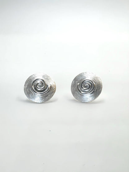 Sterling Silver Spiral Stud Earrings