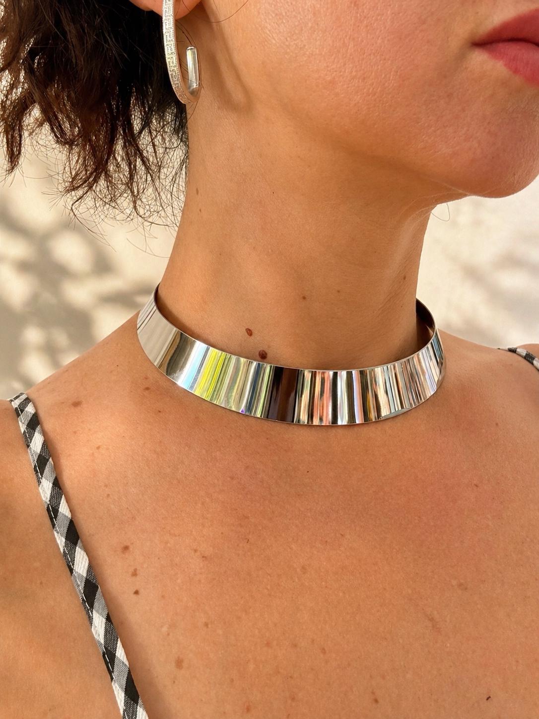 Minimal Stainless Steel Open Choker