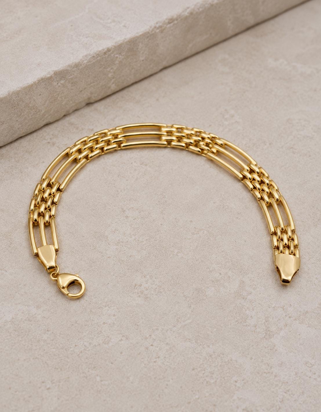 Gold Stainless Steel Link Bracelet