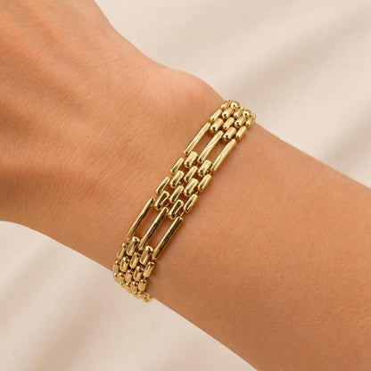 Gold Stainless Steel Link Bracelet