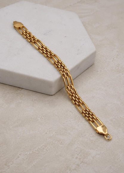 Gold Stainless Steel Link Bracelet