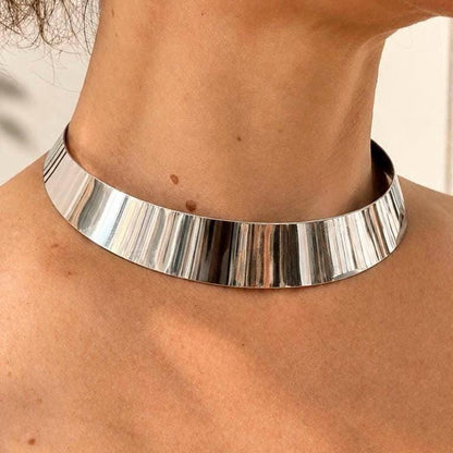Minimal Stainless Steel Open Choker