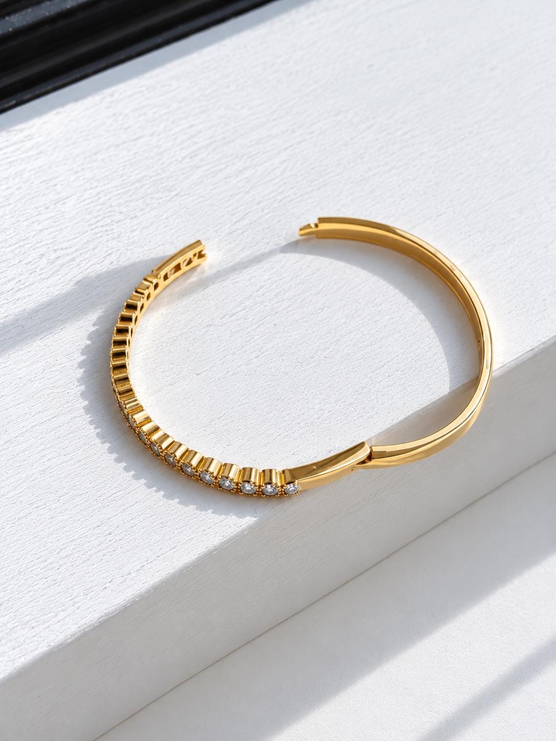 Gold Zirconia Tennis Bangle