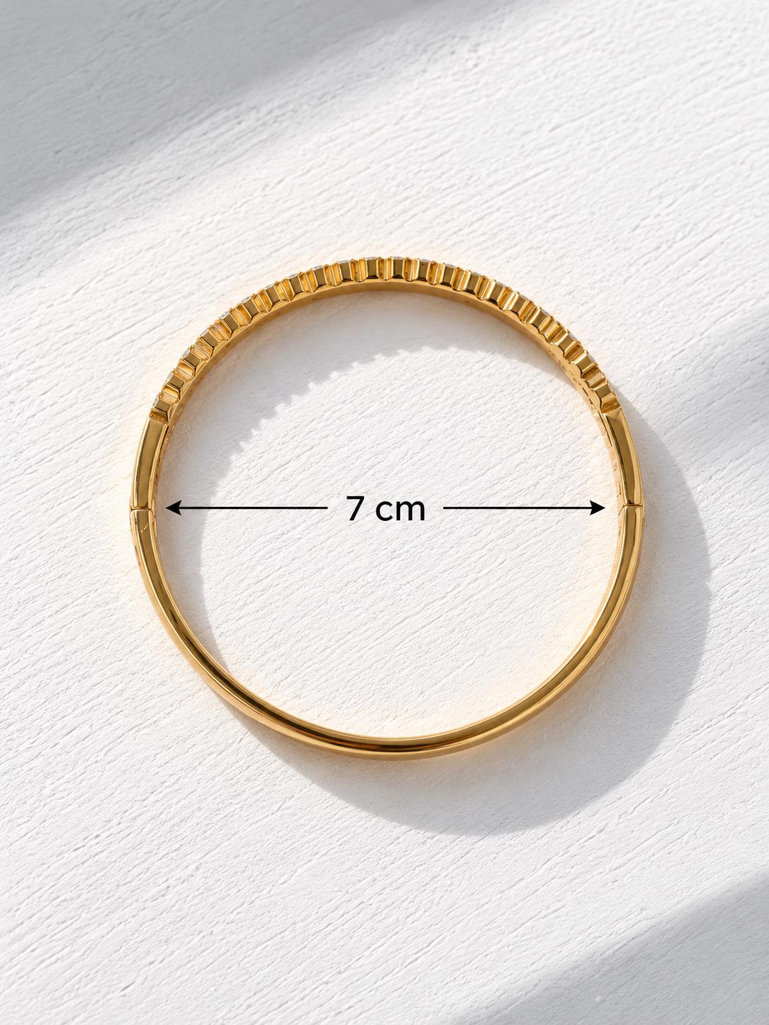 Gold Zirconia Tennis Bangle